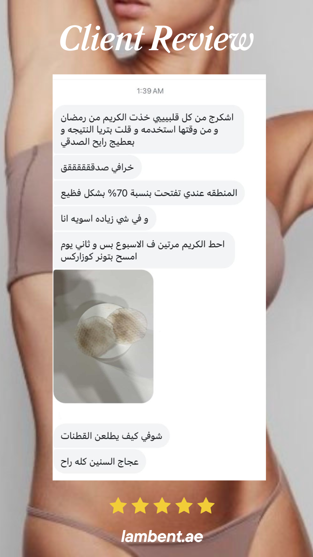 Bikini Armpit Whitening Treatment client review